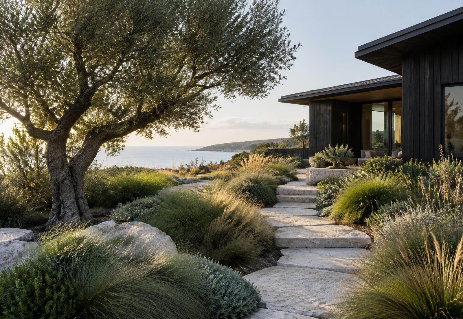 Coastal garden design website concept for a landscaping studio